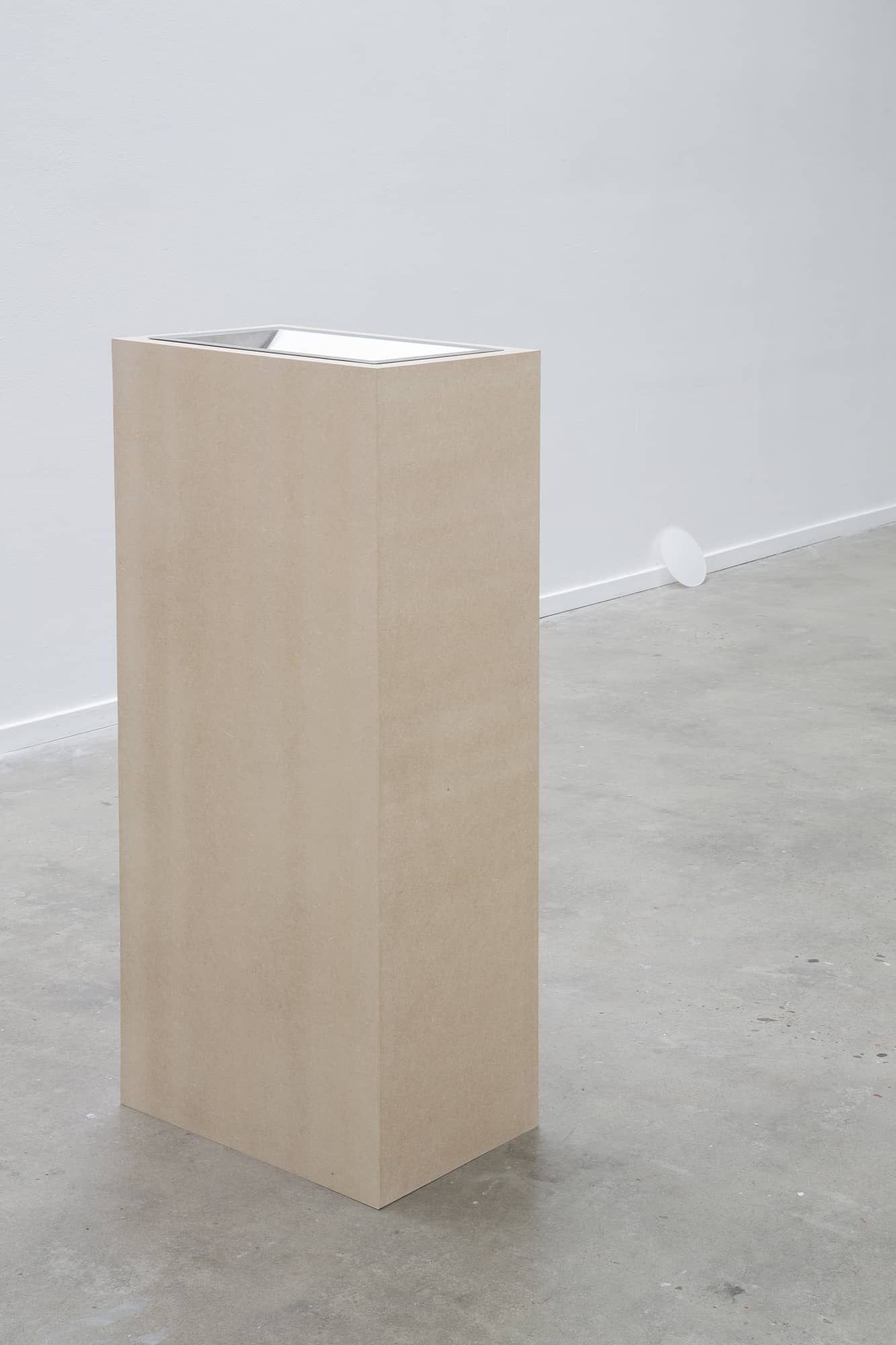 Transaction Tray, stainless steel, mdf plinth, 110 x 47 x 32 cm, 2012